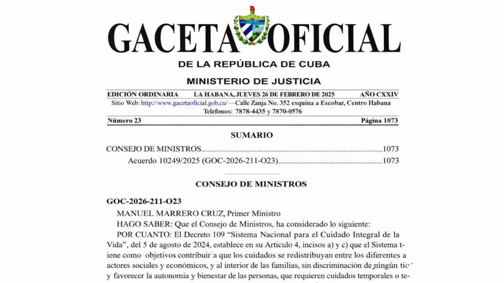 Gaceta oficial cubana