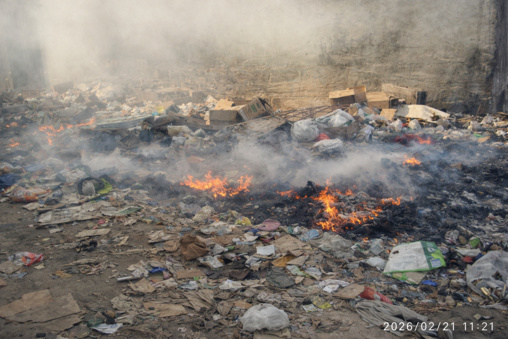 Quema de basura en La Habana