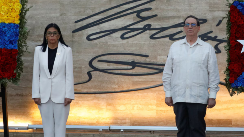 Delcy Rodríguez y Bruno Rodríguez en Venezuela