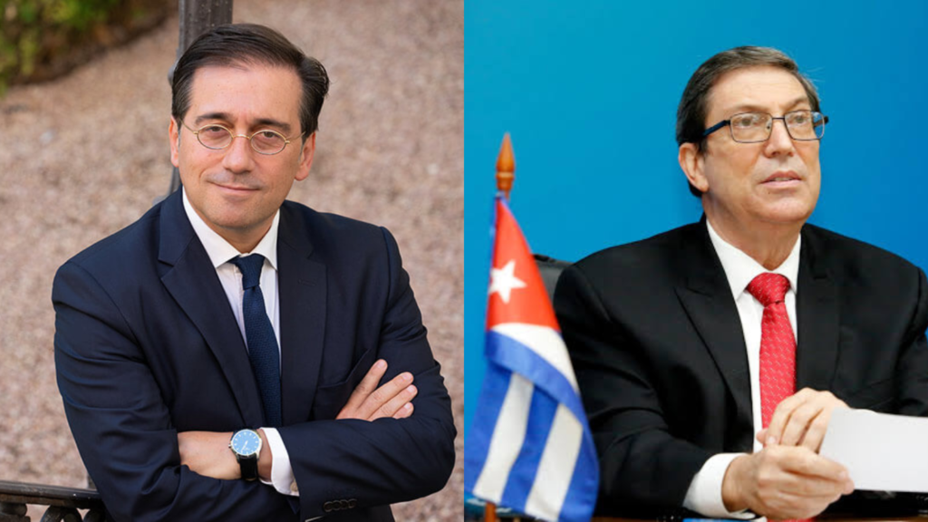 Ministro de exteriores de España José Manuel Albares y Bruno Rodríguez Parrilla