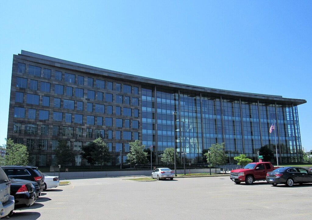 Fachada del tribunal federal de Cedar Rapids, Iowa, fotografiada en julio de 2019